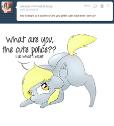 Size: 1280x1412 | Tagged: safe, artist:lilfaux, derpy hooves, ask lil derpy, g4, filly