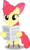 Size: 885x1460 | Tagged: safe, artist:rhubarb-leaf, apple bloom, earth pony, pony, g4, female, filly, foal, newspaper, reading, simple background, sitting, solo, transparent background, vector, written equestrian