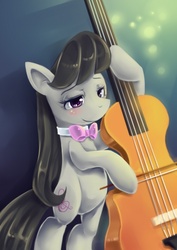 Size: 502x710 | Tagged: safe, artist:freedomthai, octavia melody, earth pony, pony, g4, cello, female, musical instrument, smiling, solo
