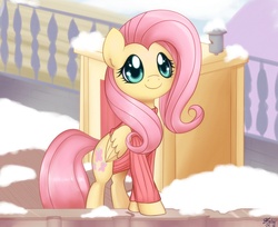 Size: 1200x981 | Tagged: safe, artist:solar-slash, fluttershy, pony, g4, bottomless, clothes, female, partial nudity, solo, sweater, sweatershy