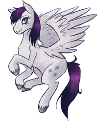 Size: 451x557 | Tagged: dead source, safe, artist:hipster-hooves, rarity, pegasus, pony, g4, dashity, pegasus rarity, race swap, solo