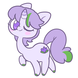 Size: 600x600 | Tagged: safe, artist:askloveletters, oc, oc only, pony, unicorn, chibi, female, looking at you, mare, one eye closed, simple background, solo, white background, wink, winking at you