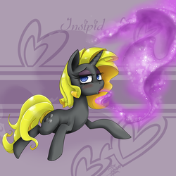 Size: 1000x1000 | Tagged: dead source, safe, artist:starlightspark, oc, oc only, oc:insipid, pony, crisis equestria, solo