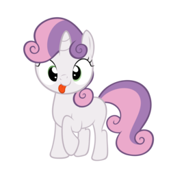 Size: 2200x2200 | Tagged: dead source, safe, artist:datnaro, sweetie belle, pony, unicorn, g4, female, filly, high res, simple background, solo, tongue out, transparent background, vector