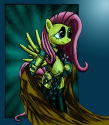 Size: 2700x3100 | Tagged: safe, artist:metadragonart, fluttershy, pony, g4, ascension, bipedal, duo, high res, parody