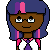 Size: 50x50 | Tagged: safe, artist:endergirl, twilight sparkle, human, g4, dark skin, glasses, humanized, icon, simple background, solo, transparent background