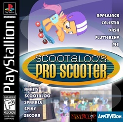 Size: 500x497 | Tagged: safe, artist:paulrus-keaton, scootaloo, g4, parody, tony hawk's pro skater