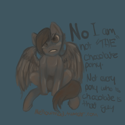 Size: 500x500 | Tagged: safe, artist:mellowmod, food pony, original species, 30 minute art challenge, chocolate, ponified