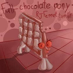 Size: 500x500 | Tagged: safe, artist:rjferret, food pony, original species, 30 minute art challenge, chocolate, ponified