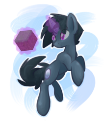 Size: 2648x3130 | Tagged: safe, artist:zyllia, oc, enderman, enderpony, endermare, floating, high res, minecraft, minecraft block, ponified