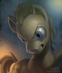 Size: 579x678 | Tagged: safe, artist:hinoraito, doctor whooves, time turner, earth pony, pony, g4, angry, digital painting, male, solo, stallion