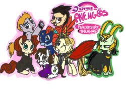 Size: 800x566 | Tagged: safe, artist:mi-star, avengers, crossover, ponified, simple background, transparent background