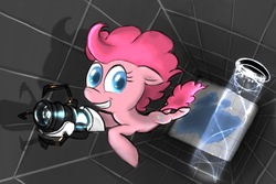 Size: 1080x720 | Tagged: safe, artist:colorsymphony, pinkie pie, earth pony, pony, g4, crossover, female, portal, portal (valve), solo