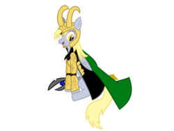 Size: 1600x1200 | Tagged: safe, artist:the-divine-demon, derpy hooves, pegasus, pony, g4, crossover, female, loki, mare