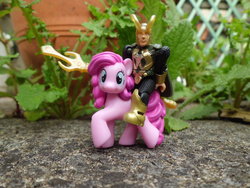 Size: 900x675 | Tagged: safe, artist:dracorattus, pinkie pie, g4, irl, loki, photo, toy