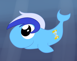 Size: 750x589 | Tagged: safe, artist:hip-indeed, minuette, whale, g4, underwater