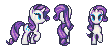 Size: 112x48 | Tagged: safe, artist:pix3m, rarity, pony, g4, animated, female, pixel art, simple background, solo, sprite, transparent background, trotting