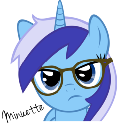 Size: 1415x1500 | Tagged: safe, artist:cwossie, minuette, pony, unicorn, g4, glasses, simple background, solo, transparent background