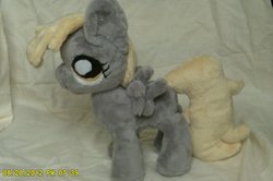 Size: 900x599 | Tagged: safe, artist:pastelblueunicorn, derpy hooves, g4, filly, irl, photo, plushie