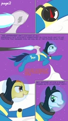 Size: 724x1280 | Tagged: safe, artist:taharon, soarin', spitfire, comic:the wonderbolts, g4, astronaut, jetpack, moon, spacesuit