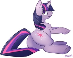 Size: 600x474 | Tagged: safe, artist:maim, artist:maimface, twilight sparkle, pony, unicorn, g4, butt, female, mare, plot, unicorn twilight