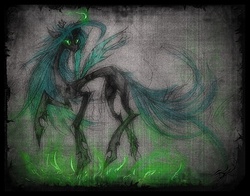 Size: 1040x817 | Tagged: safe, artist:kaizerin, queen chrysalis, changeling, changeling queen, g4, female
