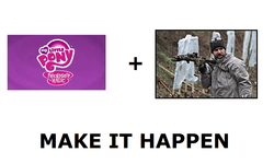 Size: 1337x796 | Tagged: safe, g4, chris costa, exploitable meme, make it happen, meta, my little pony logo