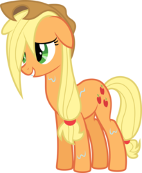 Size: 2000x2437 | Tagged: safe, artist:relaxingonthemoon, applejack, earth pony, pony, g4, applejack's hat, cowboy hat, hat, high res, simple background, transparent background, vector, wet, wet mane, wet mane applejack