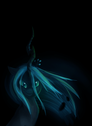 Size: 862x1176 | Tagged: source needed, safe, artist:mixingpainandsorrow, queen chrysalis, changeling, changeling queen, g4, dark, female