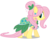 Size: 5200x4200 | Tagged: safe, artist:mihaaaa, fluttershy, pegasus, pony, g4, green isn't your color, my little pony: friendship is magic, absurd resolution, alternate hairstyle, artifact, clothes, dress, female, simple background, solo, transparent background, vector