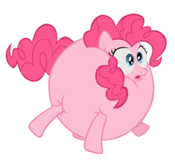 Size: 900x827 | Tagged: safe, artist:bl1ghtmare, pinkie pie, earth pony, pony, feeling pinkie keen, g4, balloon, balloonie pie, female, inflation, simple background, solo, spherical inflation, transparent background, vector