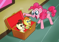 Size: 900x643 | Tagged: safe, artist:fadri, pinkie pie, pound cake, pumpkin cake, g4