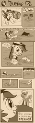 Size: 800x2741 | Tagged: safe, artist:willygalleta, daring do, derpy hooves, pegasus, pony, g4, comic, female, mare, newbie artist training grounds, quicksand