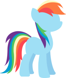 Size: 1880x2200 | Tagged: safe, artist:daggetwithadagger, rainbow dash, g4, lineless, minimalist, no eyes, simple background, transparent background, vector