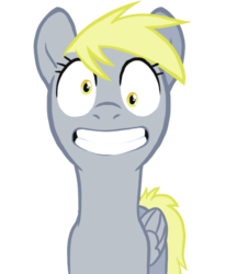 Size: 587x678 | Tagged: safe, artist:blackfeathr, derpy hooves, pegasus, pony, g4, female, grin, mare, simple background, solo, transparent background