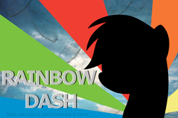 Size: 900x598 | Tagged: safe, artist:skemetrick, rainbow dash, pegasus, pony, g4, abstract background, female, mare, silhouette, solo
