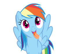 Size: 1208x913 | Tagged: safe, rainbow dash, g4, simple background, tongue out, vector, white background