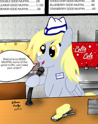 Size: 900x1141 | Tagged: safe, artist:meganekkoplymouth241, derpy hooves, pegasus, pony, g4, all that, female, good burger, mare, solo