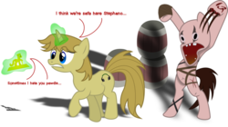 Size: 680x382 | Tagged: safe, amnesia: the dark descent, crossover, magic, pewdiepie, ponified, simple background, stephano, transparent background
