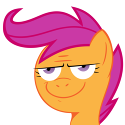 Size: 7200x7200 | Tagged: safe, artist:fluffytuli, scootaloo, g4, absurd resolution, bueno, female, filly, foal, reaction image, smugaloo