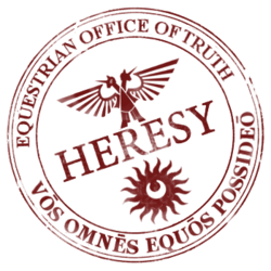 Size: 350x350 | Tagged: safe, alicorn, pony, seal, heresy, inquisition, logo, reaction image, simple background, stamp, transparent background, warhammer (game), warhammer 40k