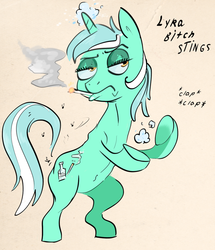 Size: 800x931 | Tagged: safe, artist:1989hedgehog, lyra heartstrings, g4, smoking