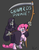 Size: 1000x1274 | Tagged: safe, artist:atryl, pinkie pie, earth pony, pony, g4, binky (discworld), bridle, crossover, discworld, duo, gray background, grim reaper, rearing, riding, scythe, simple background