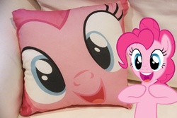 Size: 933x622 | Tagged: safe, pinkie pie, g4, cute, photo, pillow