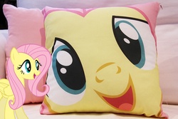 Size: 933x622 | Tagged: safe, fluttershy, g4, cute, photo, pillow