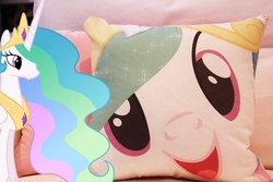 Size: 933x622 | Tagged: safe, princess celestia, g4, cute, cutelestia, photo, pillow