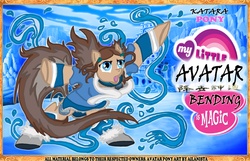 Size: 3175x2051 | Tagged: safe, artist:ailanista, avatar the last airbender, high res, katara, ponified