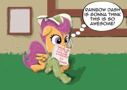 Size: 862x610 | Tagged: safe, artist:totwinterborn, daring do, scootaloo, g4, cosplay