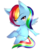 Size: 3000x3500 | Tagged: dead source, safe, artist:salamiasami, rainbow dash, anthro, g4, ambiguous facial structure, chibi, high res