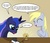 Size: 1920x1662 | Tagged: safe, artist:bcrich40, derpy hooves, princess luna, pegasus, pony, g4, confused, female, happy, mare, muffin, that pony sure does love muffins